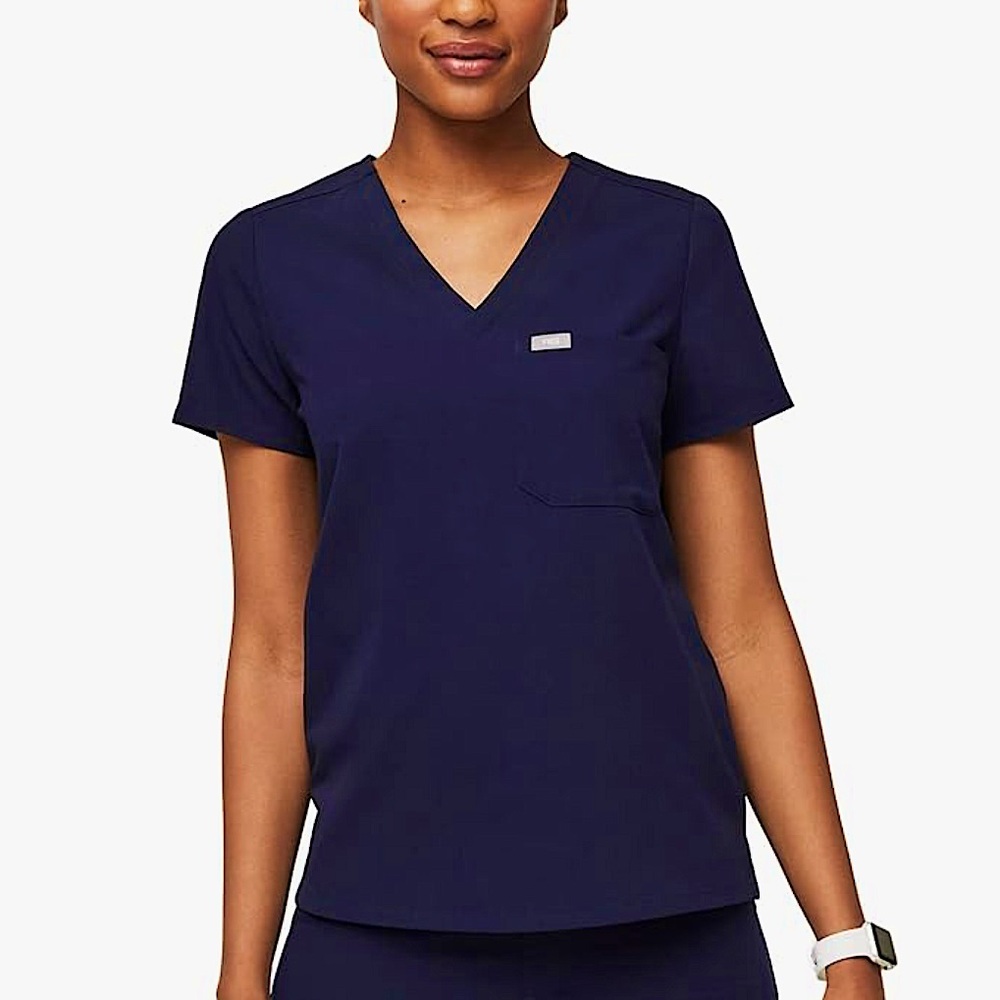 Figs Catarina One-Pocket Medical Scrub Top in Navy 3XL
